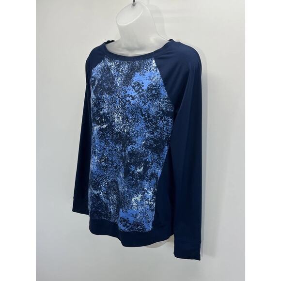 Under Armour UA StudioLux Take-A-Chance Crew Blue Long Sleeve Top Women's S - Picture 3 of 6